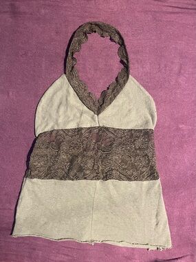 Brown handmade halter top
